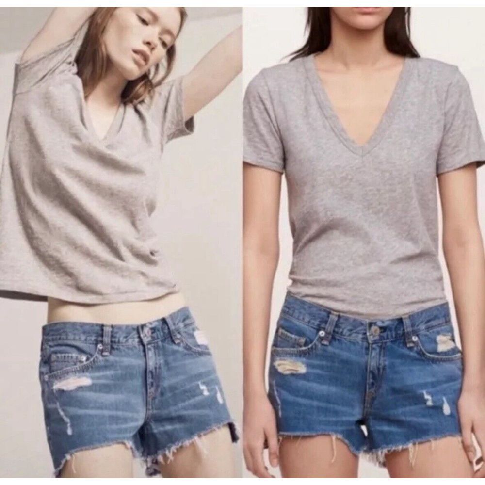 Rag & Bone Winnie Denim Jean‎ Shorts Cut Off Distressed Womens 27 Revolve EUC
